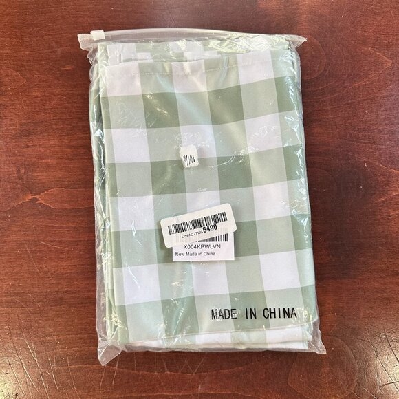 New NIB Sage Green Buffalo Plaid Cloth Napkins Checkered Farmhouse Set of 6 - Picture 2 of 6